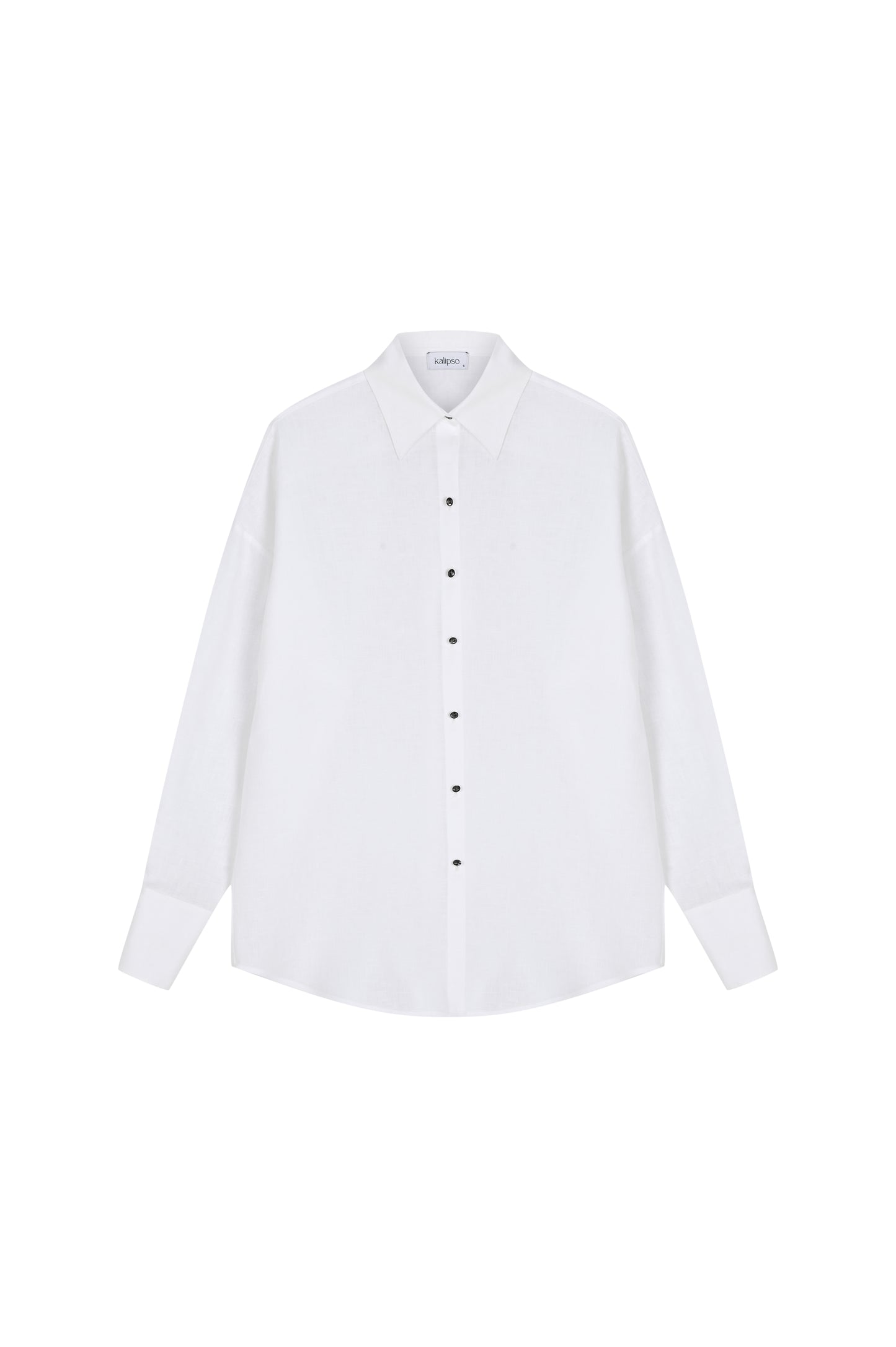 PEA LOOSED-FIT OVERSIZE LINEN SHIRT