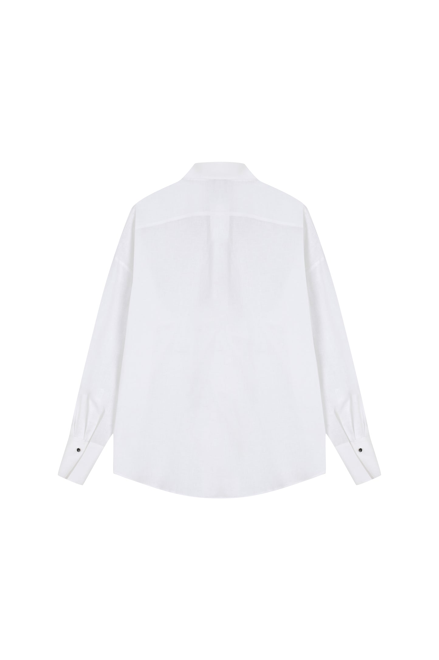 PEA LOOSED-FIT OVERSIZE LINEN SHIRT